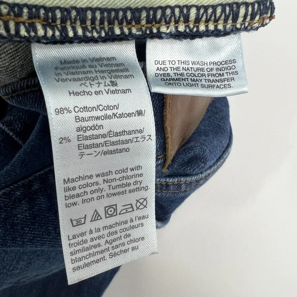 J.Crew 484 Slim Fit Jean Size 28x30 Stretch Dark Worn in Japanese‎ Denim J5025
